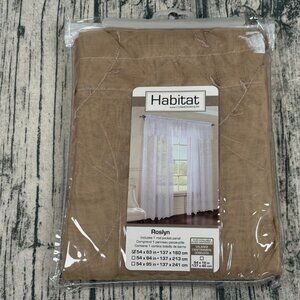 Habitat by Commonwealth Roslyn 54" x 63" Brown Tailored Window Panel